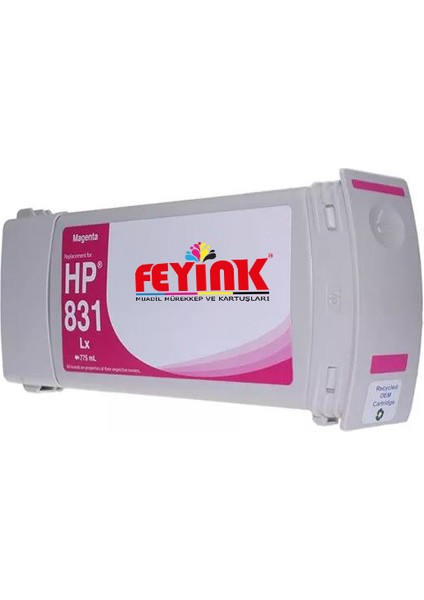 Hp Latex 831C (CZ696A) Muadil Kartuş Magenta 775ML Orjinal Mürekkep Dolumlu Latex 310/315/330/335/360