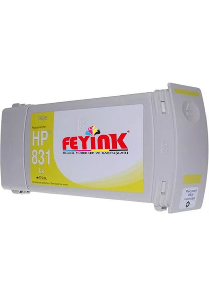 Hp Latex (CZ697A) 831C  Muadil Kartuş Yellow 775ML Orjinal Mürekkep Dolumlu Latex 310/315/330/335/360