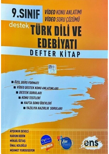 Editör Yayınları Ens Yayıncılık 9. Sınıf Edebiyat Destek Defterim