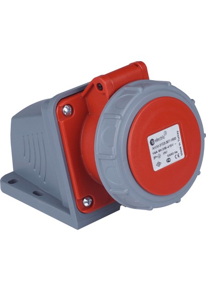 5X16A.EĞIK Gövdeli Duvar Prizi