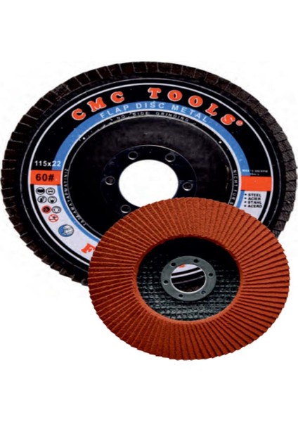 180*22 40 Kum Flap Disk Zımpara Alüminyum Nk