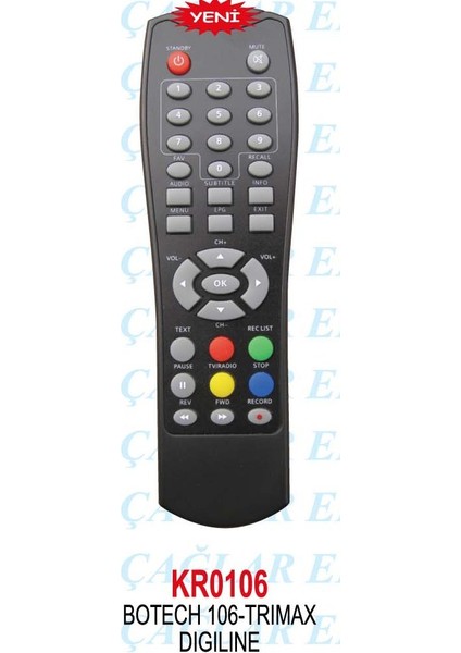 Botech Piko 106 Mini Uydu Alıcı Kumandası