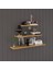 Doğal Modern Organizer Düzenleyici Dekoratif Kitaplık Banyo Mutfak 3'lü Duvar Rafı 2