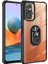 Xiaomi Redmi Note 10 Pro Kılıf Korumalı Yüzüklü Standlı Mola Kapak + Cam Ekran Koruyucu 1