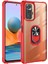 Xiaomi Redmi Note 10 Pro Kılıf Korumalı Yüzüklü Standlı Mola Kapak + Cam Ekran Koruyucu 1