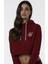 Siksilk Crop Bordo Kapşonlu Bayan Sweatshirt 1
