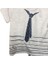 Gri Kravat Baskılı T-Shirt 3