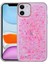 Apple iPhone 11 Kılıf Figürlü Desenli Işıltılı Sert Sos Kapak NO6 Renkli 1