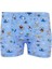 Elastan Desenli Emprime Erkek Çocuk Boxer 1
