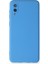 Samsung Galaxy A02 Kılıf Nano Içi Kadife Silikon - Mavi 1