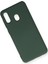 Samsung Galaxy A20 Kılıf Nano Içi Kadife Silikon - Koyu Yeşil 3