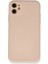 Apple iPhone 11 Kılıf Nano Içi Kadife Silikon - Pudra 1
