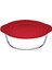 Borcam Yuvarlak Tencere Plastik Kırmızı Kapaklı, 2100 cc 1