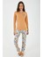Good Things Take Time Camel Kadın Uzun Kol Pijama Takım 1