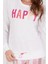 Happy Krem Kadın Uzun Kol Pijama Takım 3