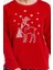Deer Kırmızı Kadın Bisiklet Yaka Uzun Kol Pijama Takım 4