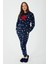 Shine Lacivert Kadın Uzun Kol Pijama Takım 2