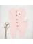 Fitilli Şapkalı Pembe Kız Bebek Tulumu %100 Cotton 1
