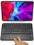 Tablet ve Telefonlar Için Şarjlı Touchpadli Yuvarlak Tuş Bluetooth Klavye - AL2769 Su Yeşili 4