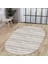 KY7055 Vizon Saçaksız Dijital Oval Halı Kaymaz Yıkanabilir Mutfak Antre Salon Halısı 1