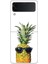 Samsung Galaxy Z Flip 4 Için Ananas Desenli Sert Pc Koruma Kapaklı Telefon Kılıfı 1
