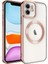 - Apple iPhone 12 - Kılıf Magsafe Wireless Şarj Özellikli Setro Silikon - Rose Gold 1