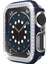 Apple Watch 5 6 44MM Uyumlu Çift Sıra Parlak Taşlı Rubber Kasa Kapak 2