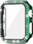 Apple Watch 7 41MM Uyumlu Tek Sıra Parlak Taşlı Rubber Kasa Kapak 1