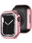 Apple Watch 7 45MM Uyumlu Tek Sıra Parlak Taşlı Rubber Kasa Kapak 1