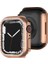 Apple Watch 5 6 44MM Uyumlu Tek Sıra Parlak Taşlı Rubber Kasa Kapak 1