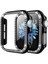 Apple Watch 5 6 40MM Uyumlu Tek Sıra Parlak Taşlı Rubber Kasa Kapak 2