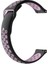 Honor Watch Gs Pro Için Delikli Silikon Kordon Kayış Siyah Pembe 1