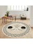 Dijital Baskı Yıkanabilir Kaymaz Taban Yuvarlak Salon Halısı RVG7294-SD1068 1
