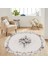 Dijital Baskı Yıkanabilir Kaymaz Taban Yuvarlak Salon Halısı RVG7297-SD404 1