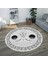 Dijital Baskı Yıkanabilir Kaymaz Taban Yuvarlak Salon Halısı RVG7320-SD1069 1