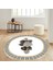 Dijital Baskı Yıkanabilir Kaymaz Taban Yuvarlak Salon Halısı RVG7330-SD439 1