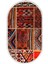 K1300 Patchwork Saçaklı Dijital Oval Halı Kaymaz Yıkanabilir Oda Mutfak Antre Salon Halısı 2