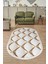 KY7059 Gold Saçaklı Dijital Oval Halı Kaymaz Yıkanabilir Oda Mutfak Antre Salon Halısı 1