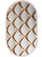 KY7059 Gold Saçaklı Dijital Oval Halı Kaymaz Yıkanabilir Oda Mutfak Antre Salon Halısı 2