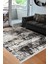 K1310 Black Saçaklı Dijital Halı Kaymaz Yıkanabilir Oda Mutfak Koridor Salon Halısı 1