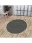 K1290 Antrasit Saçaksız Dijital Yuvarlak Halı Kaymaz Yıkanabilir Mutfak Salon Halısı 5