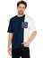 Lacivert/beyaz Erkek Bisiklet Yaka Kısa Kollu Cepli T-Shirt 1