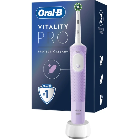 Oral-B D103 Vitality Pro Cross Action Şarjlı Diş Fırçası - Lila