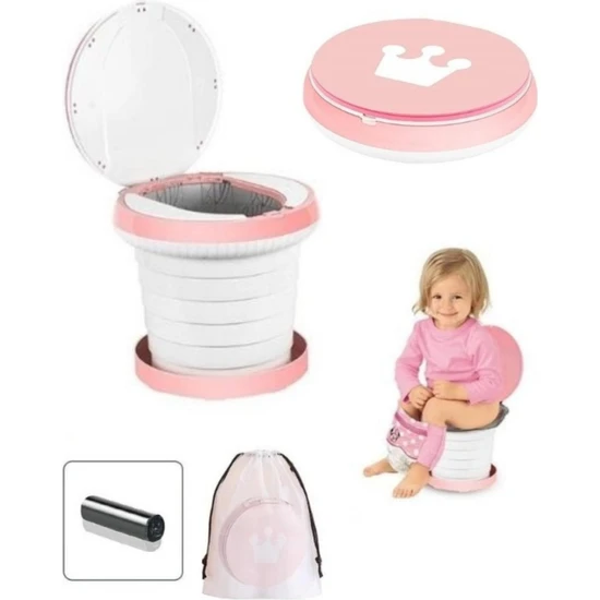 Mooie Baby's Katlanabilir Çocuk Tuvaleti Plus, Çok Fonksiyonlu Alıştırma Tuvaleti, Carry Potty , Taşınabilir Lazımlık