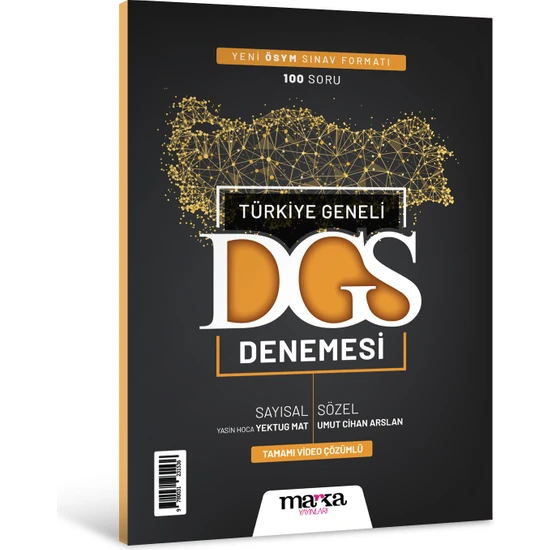 Marka Yayınları 2024 DGS Türkiye Geneli Sayısal Sözel Yeni Sınav Müfredatına Uygun Deneme