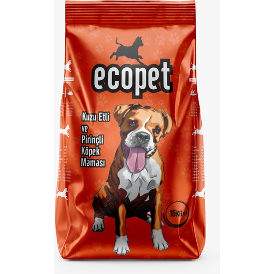 Ecopet Yetişkin Köpek Maması 15 Kg Kuzu Etli Pirinçli Orta ve Büyük Irk Ekonomik Paket