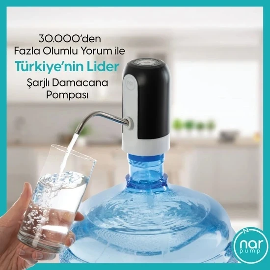 Nar Pump Otomatik Damacana Pompası Siyah