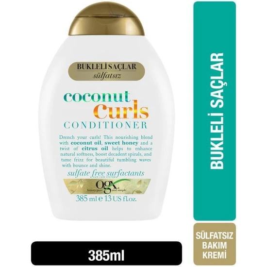 OGX Bukleli Saçlar için Nemlendirici Coconut Curls Sülfatsız Saç Bakım Kremi 385 ml