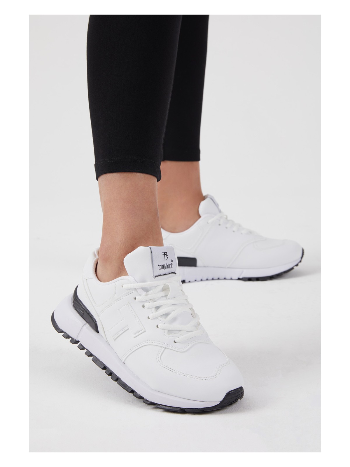 Tonny Black Unisex Beyaz Kaymaz Eva Taban Süet Sneaker