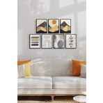 Özcanlar Çerçeve Çerçevesiz Çerçeve Görünümlü Minimal Modern Konseptli 7 Parça Mdf Tablo Seti ÖZC-MDF7L